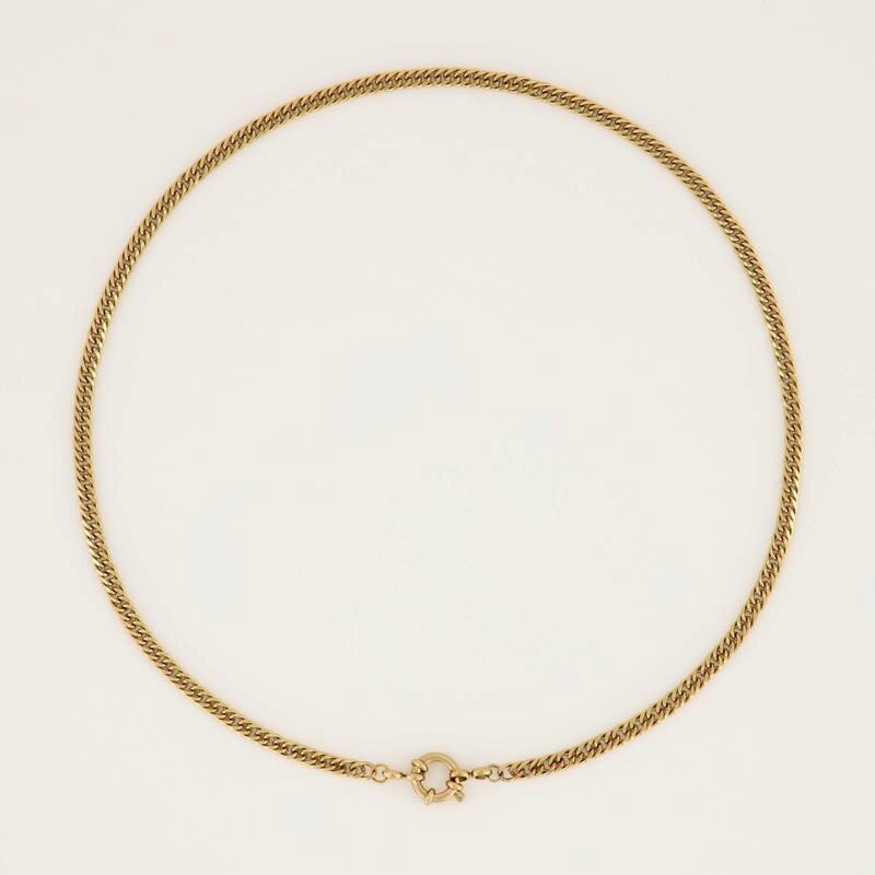 My Jewellery Ketting Schakel met slot - Goudkleurig MJ05358-1200