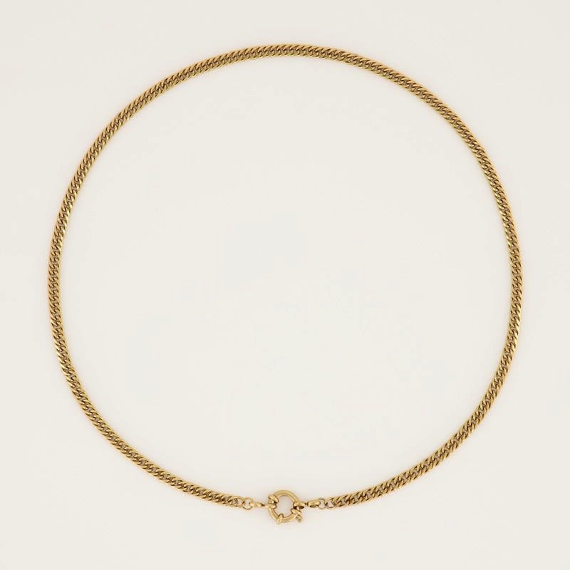 My Jewellery Ketting Schakel met slot - Goudkleurig MJ05358-1200