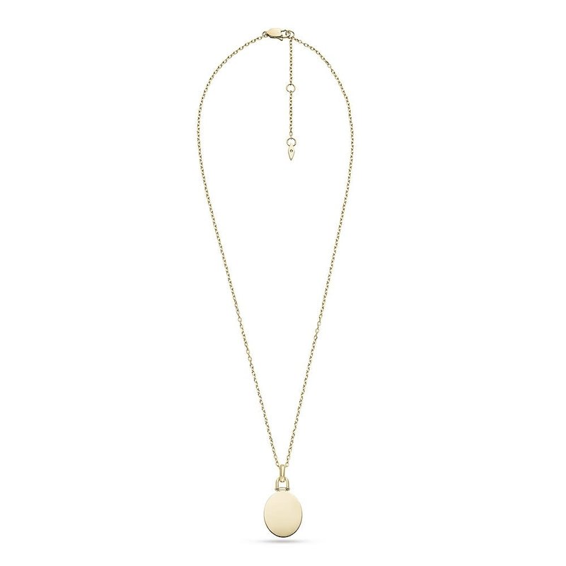 Fossil Geel vergulde stalen Drew ketting met hanger JF04173710