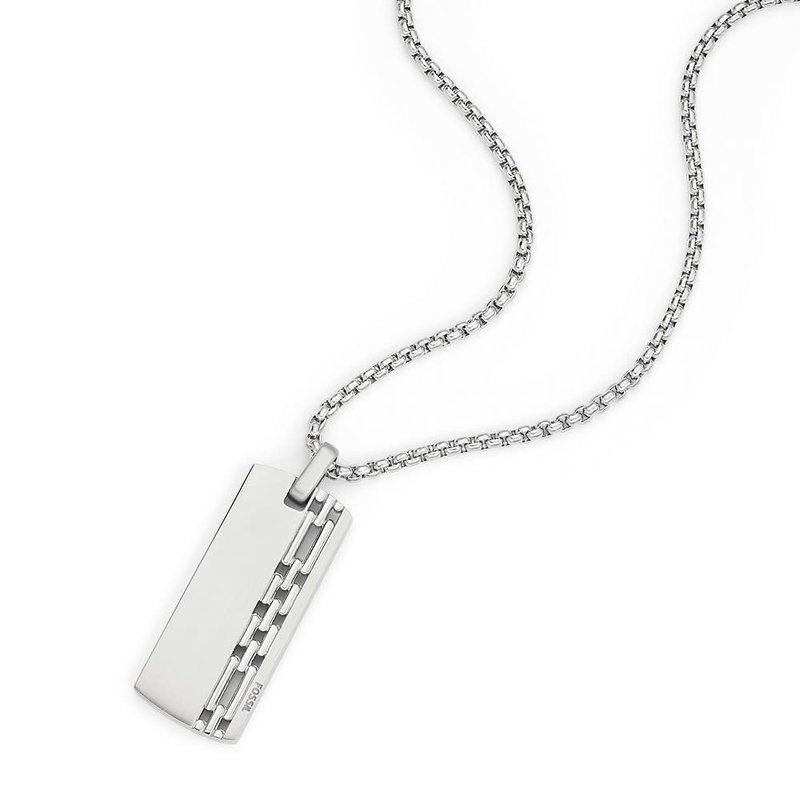 Fossil Stalen Dog Tag ketting JF04211040