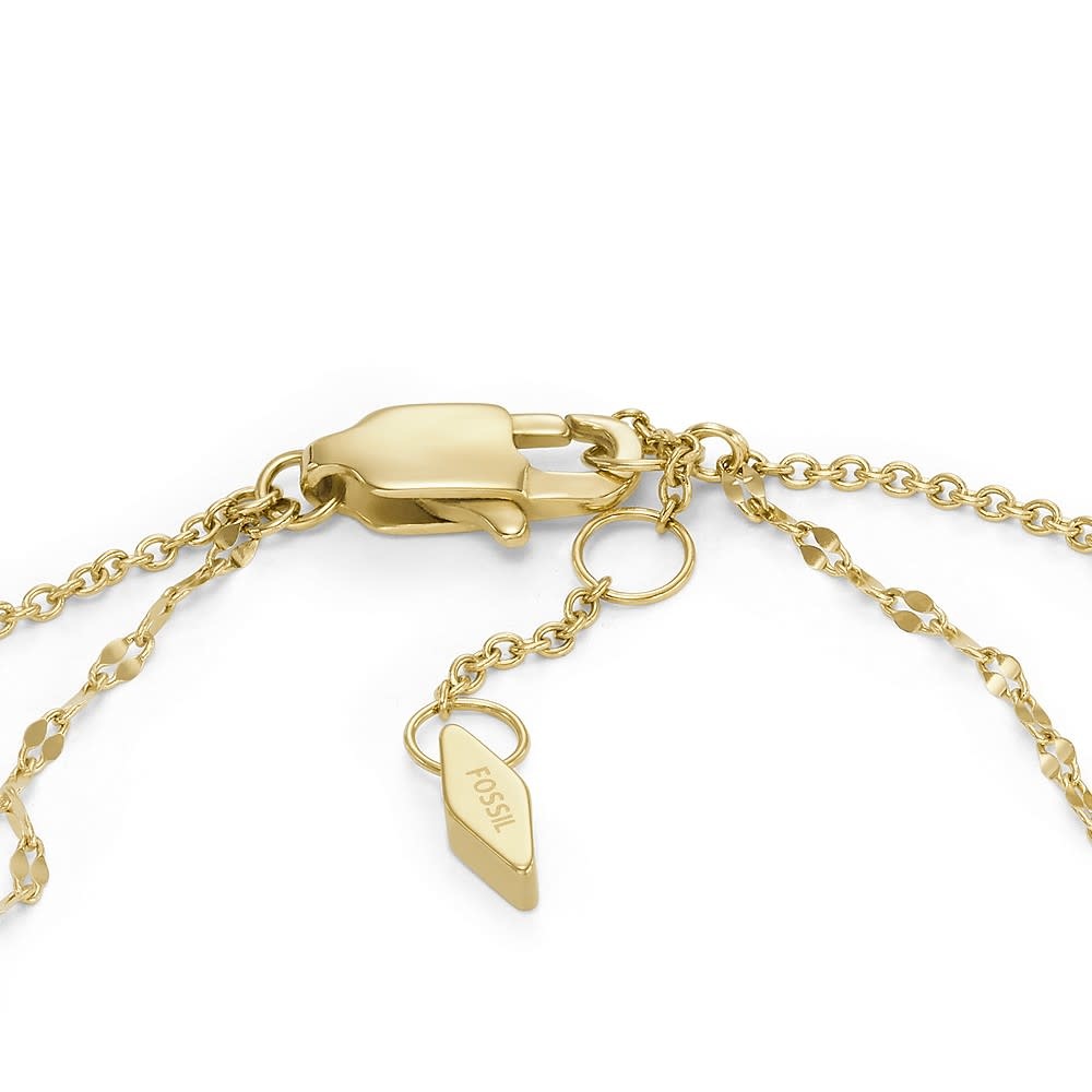 Fossil Geel vergulde stalen Teardrop armband (Parelmoer) JF04317710