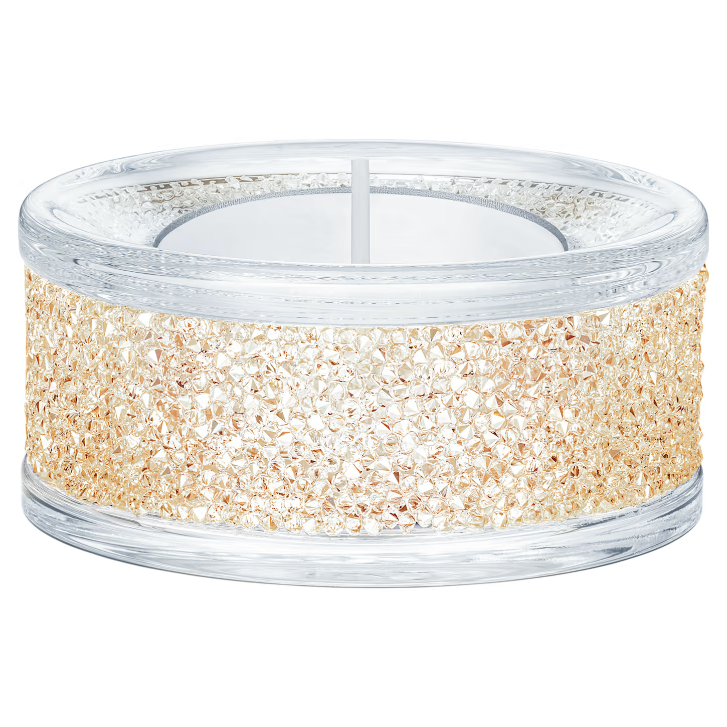 Swarovski Shimmer kristallen beeldje Theelichthouder goud Goudkleurig/Wit 5428724