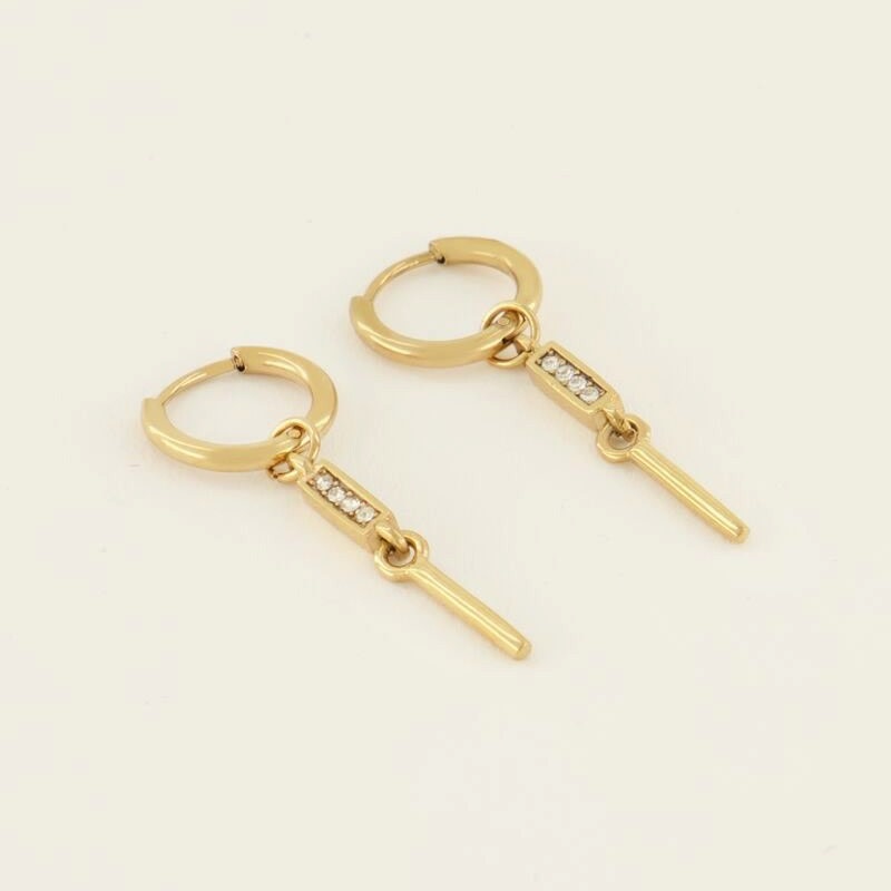 My Jewellery Oorbellen - Met steentjes en staafje Goud MJ07467-1200