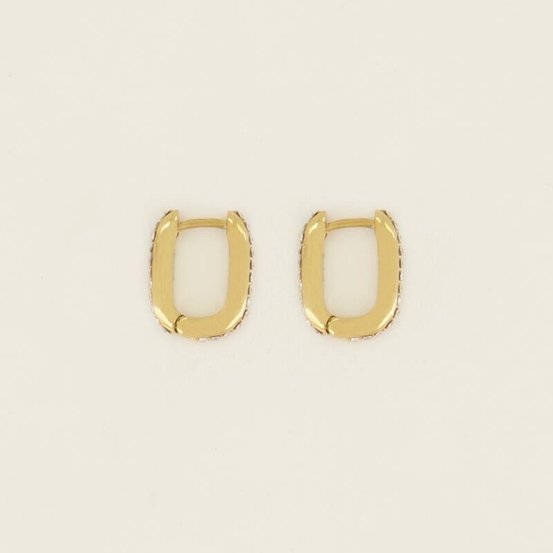 My Jewellery Oorbellen - Met Strass steentjes Goud MJ07486-1200