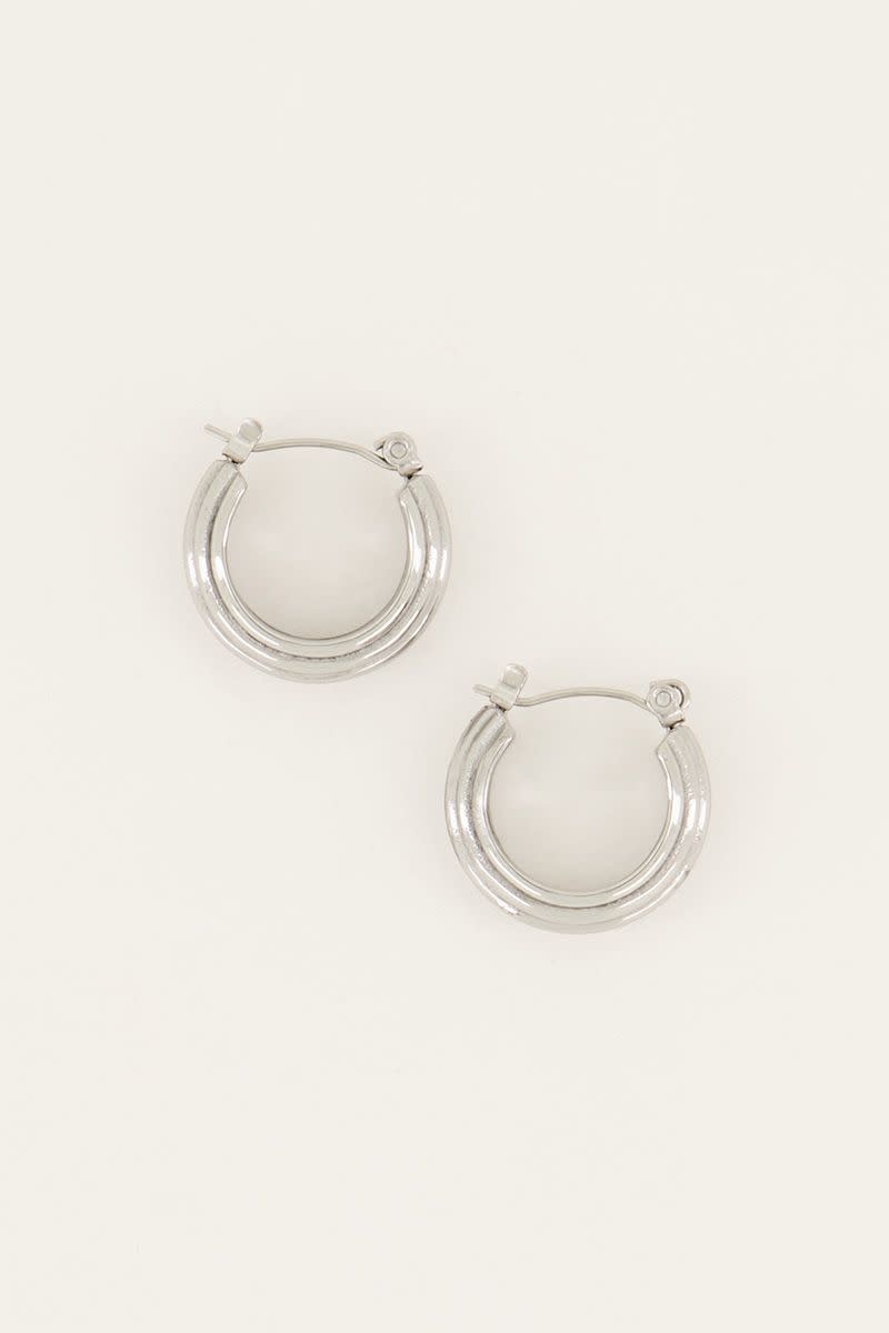 My Jewellery Mood oorringen klassiek - Zilverkleurig MJ05820-1500