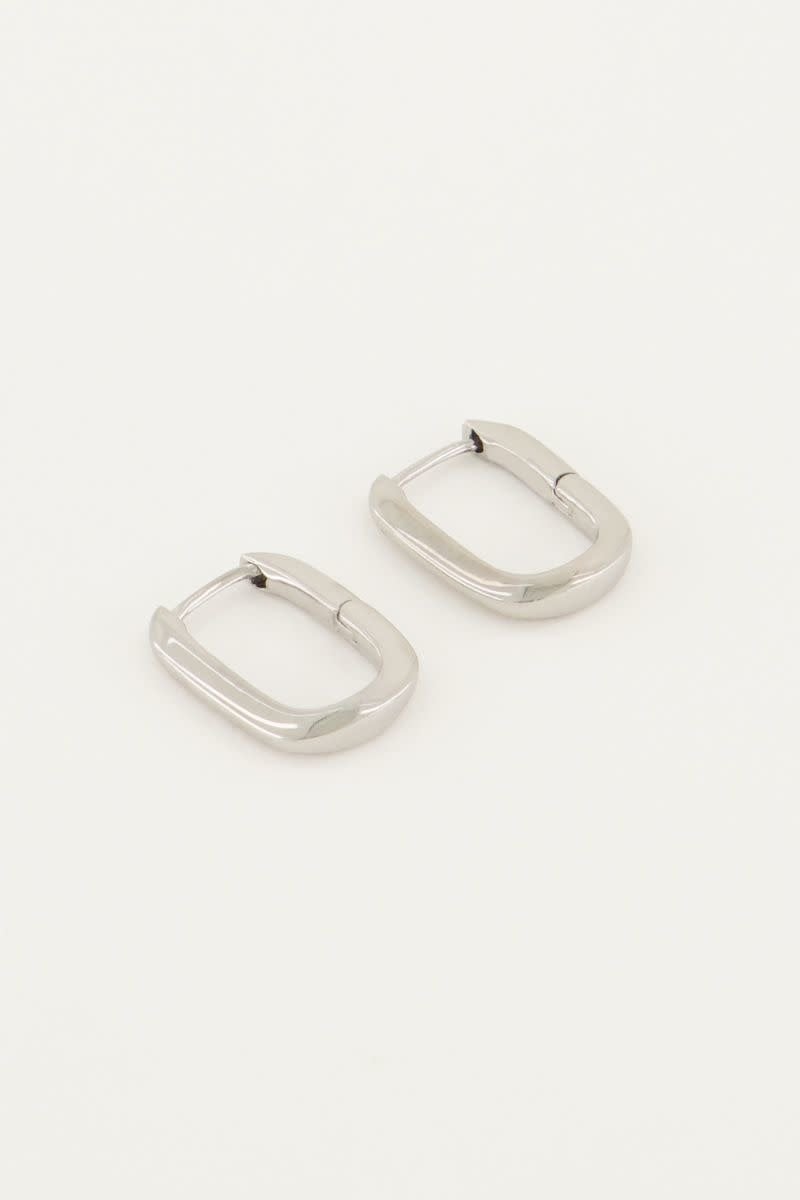 My Jewellery Oorbellen ovaal klein - Zilver MJ04611-1500