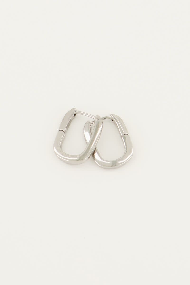 My Jewellery Oorbellen ovaal klein - Zilver MJ04611-1500