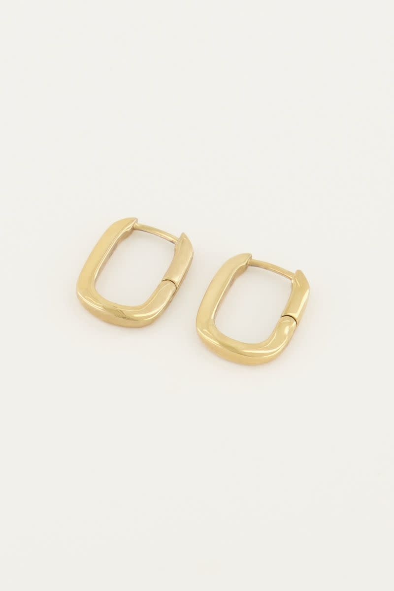 My Jewellery Oorbellen ovaal klein - Goud MJ04611-1200
