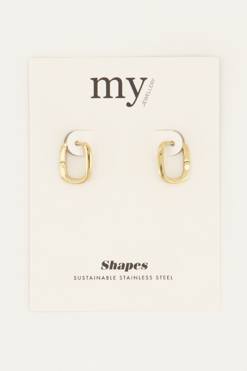 My Jewellery Oorbellen ovaal klein - Goud MJ04611-1200