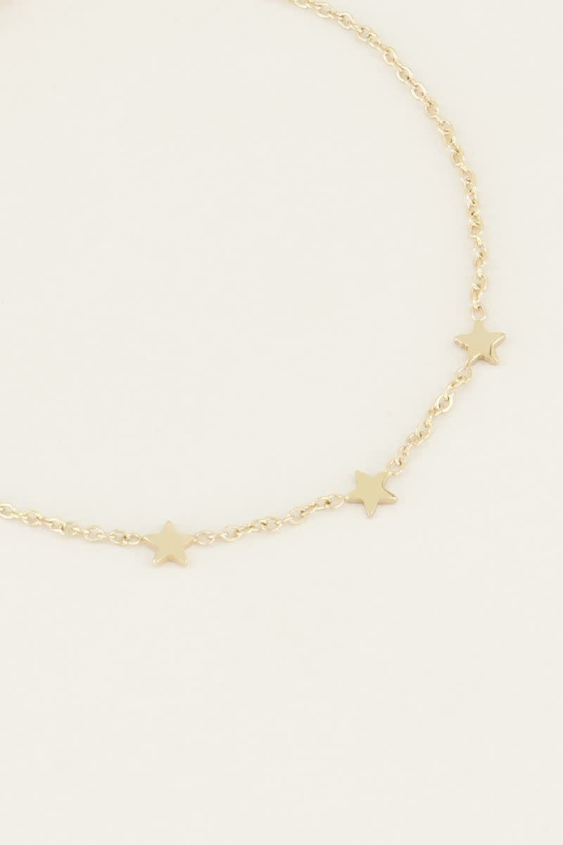 My Jewellery Armband 3 sterren - Goudkleurig MJ01899-1200