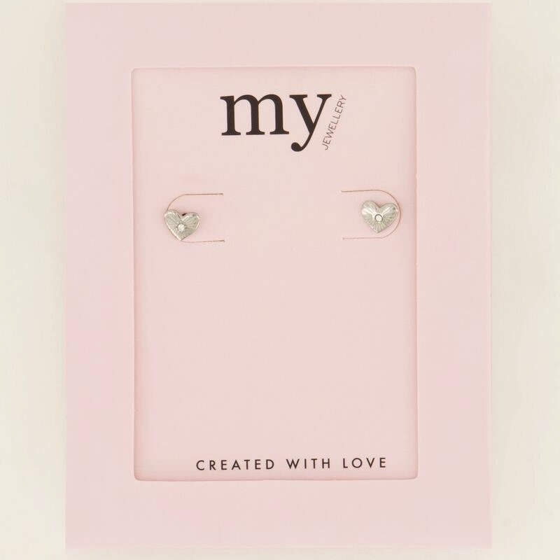 My Jewellery Studs Hart met middelpunt - Zilver MJ07324-1500