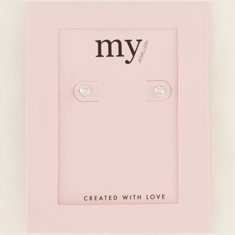 My Jewellery Studs Klassiek met steen - Zilver MJ07322-1500