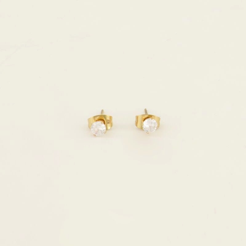 My Jewellery Studs Klassiek met steen - Goudkleurig MJ07322-1200