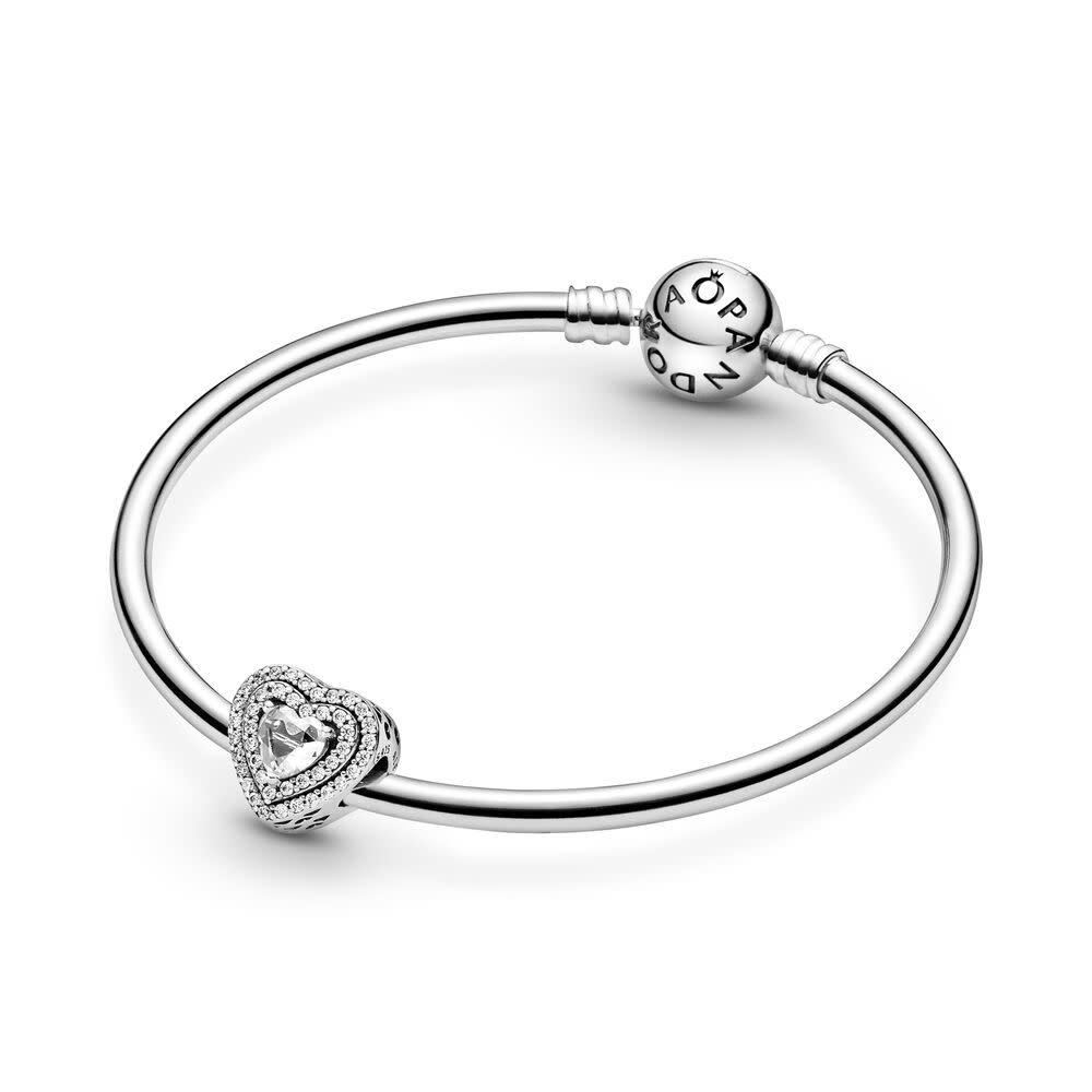 Pandora Sparkling Levelled Hearts Charm 799218C01