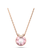 Swarovski Bella ketting met hanger V Ronde vorm Rosé/Roze (38 - 43 cm) 5662088