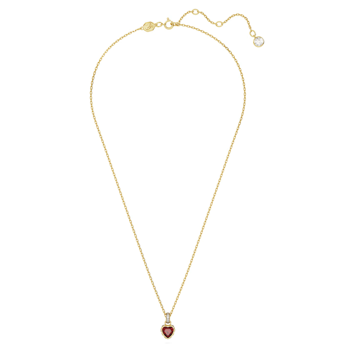 Swarovski Chroma ketting met hanger Hartvorm Goudkleurig/Rood (38 - 42,5 cm) 5648750