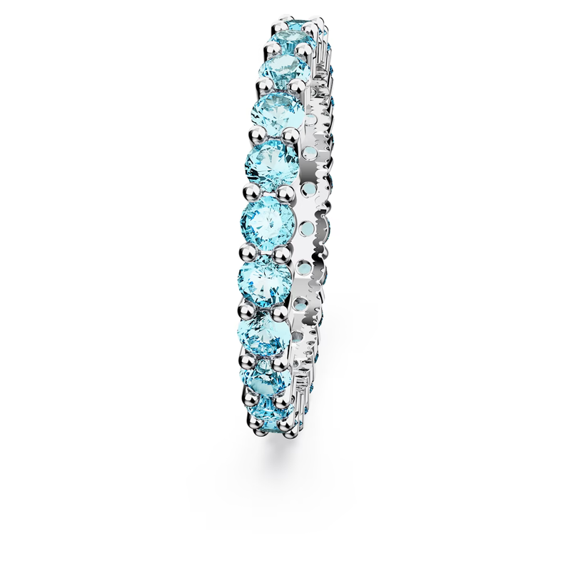 Swarovski Matrix ring Ronde vorm   Zilverkleurig/Blauw