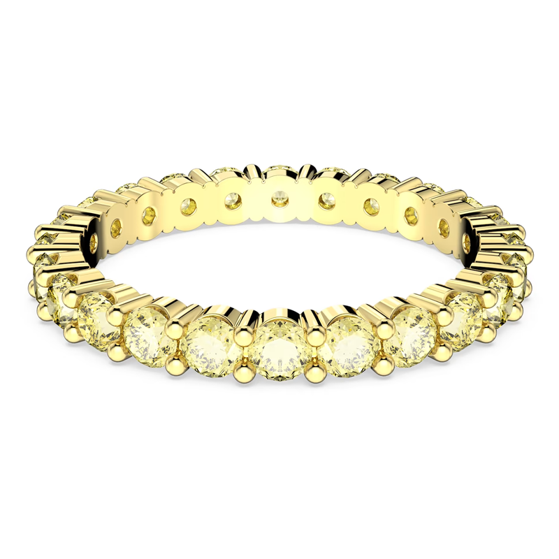Swarovski Matrix ring Ronde vorm   Goudkleurig/Geel