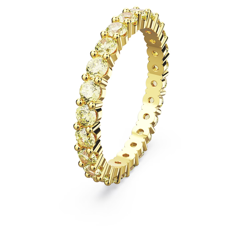 Swarovski Matrix ring Ronde vorm   Goudkleurig/Geel