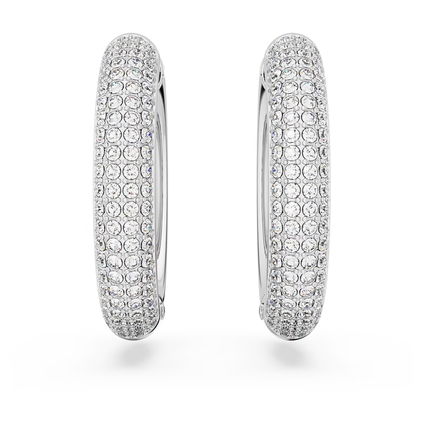 Swarovski Dextera oorbellen Hoop pave gezet Zilverkleurig, Wit (2,5 cm) 5651392