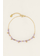 My Jewellery Armband Vintage met lila kralen en bolletjes - Goud MJ06969-1200
