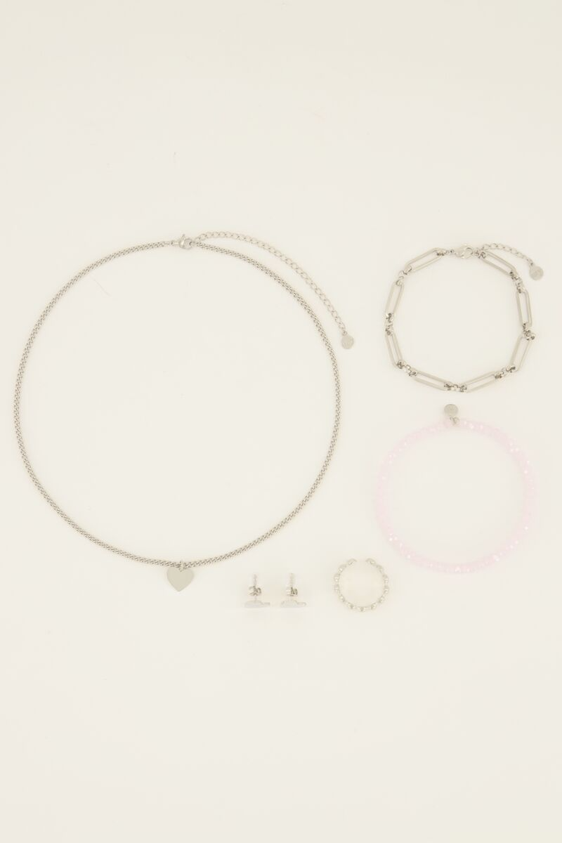 My Jewellery Giftbox Valentine 5 gifts - Zilverkleurig MJ07768-1500