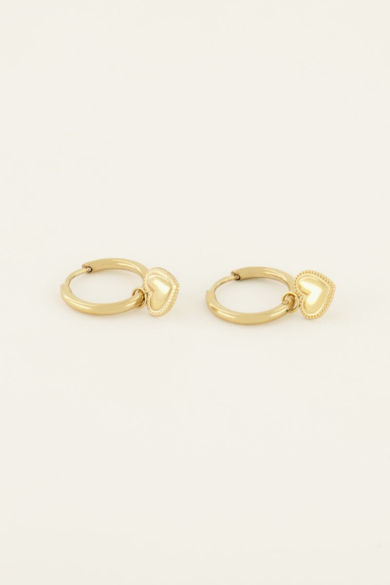 My Jewellery Earring with a heart - Goudkleurig MJ07727-1200