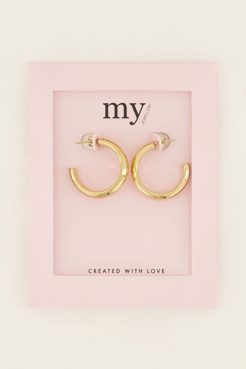 My Jewellery Kleine oorringen rond open - Goudkleurig MJ07334-1200