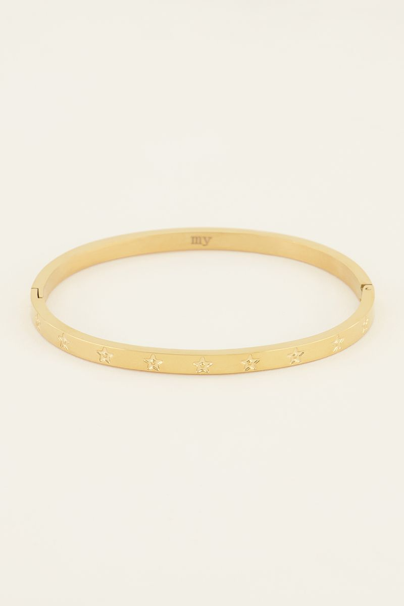 My Jewellery Bangle met gegraveerde sterretjes - Goud MJ07609-1200
