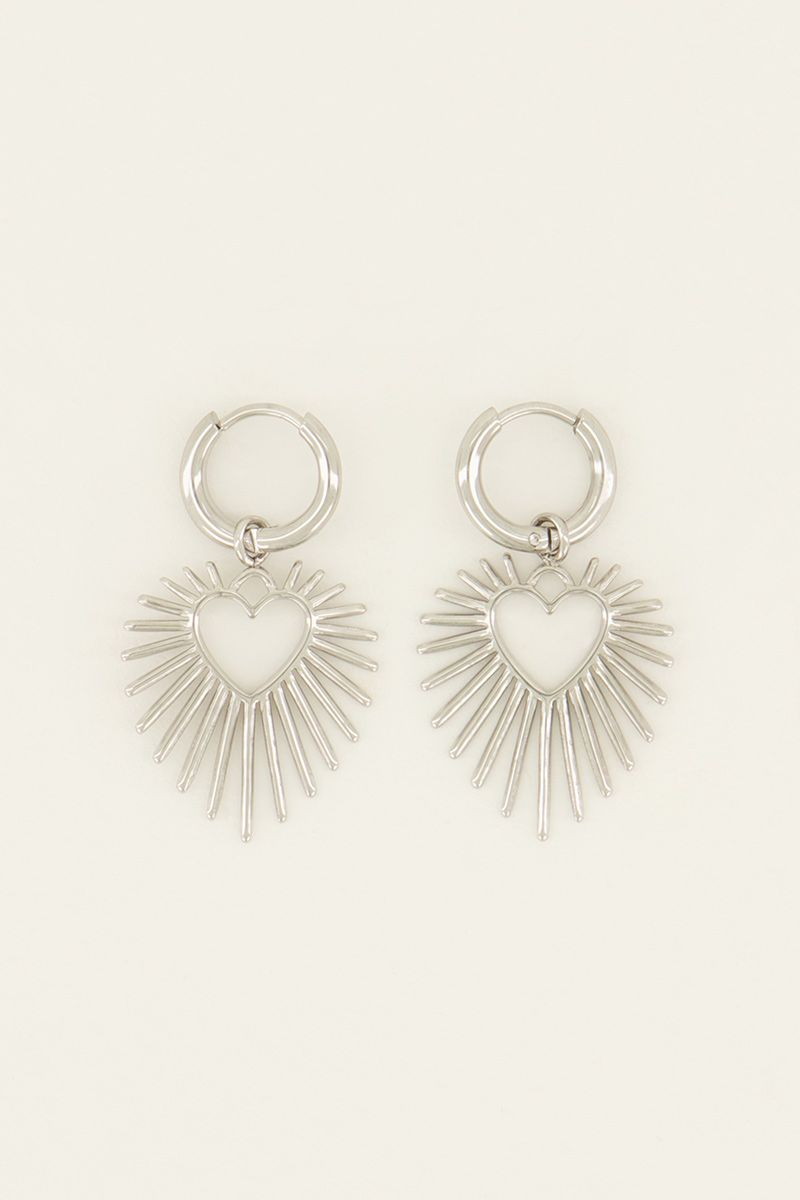 My Jewellery Oorringen met hart zonnestraal - Zilver MJ07878-1500