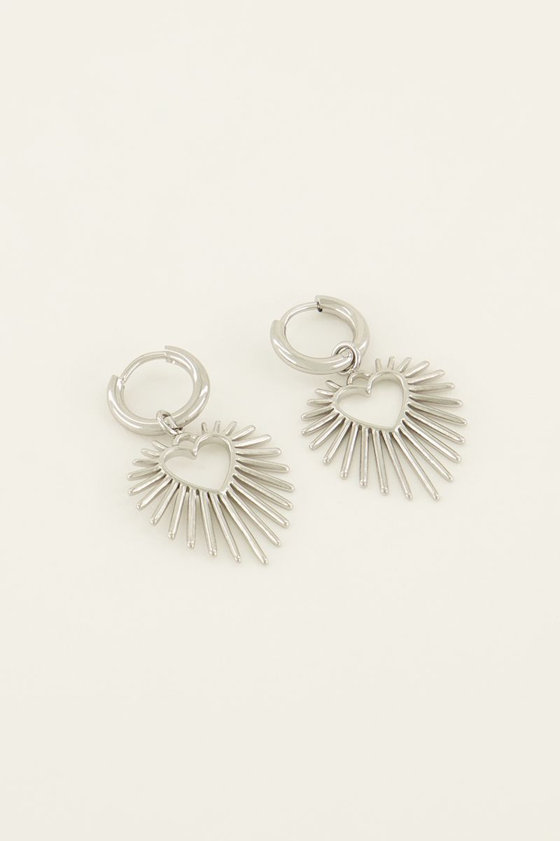 My Jewellery Oorringen met hart zonnestraal - Zilver MJ07878-1500