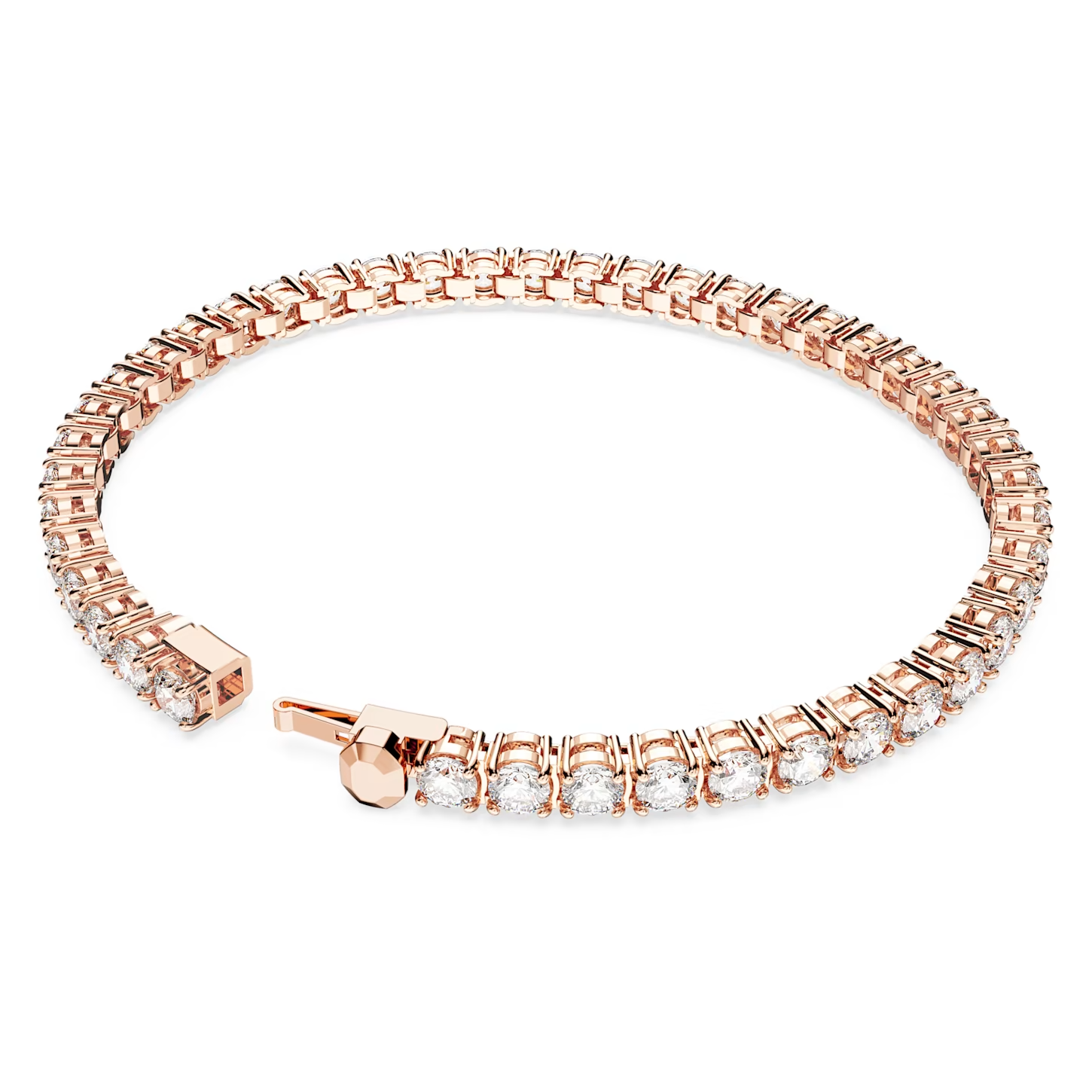 Swarovski Matrix armband Tennis round cut Rosé/Wit (M) 5657659