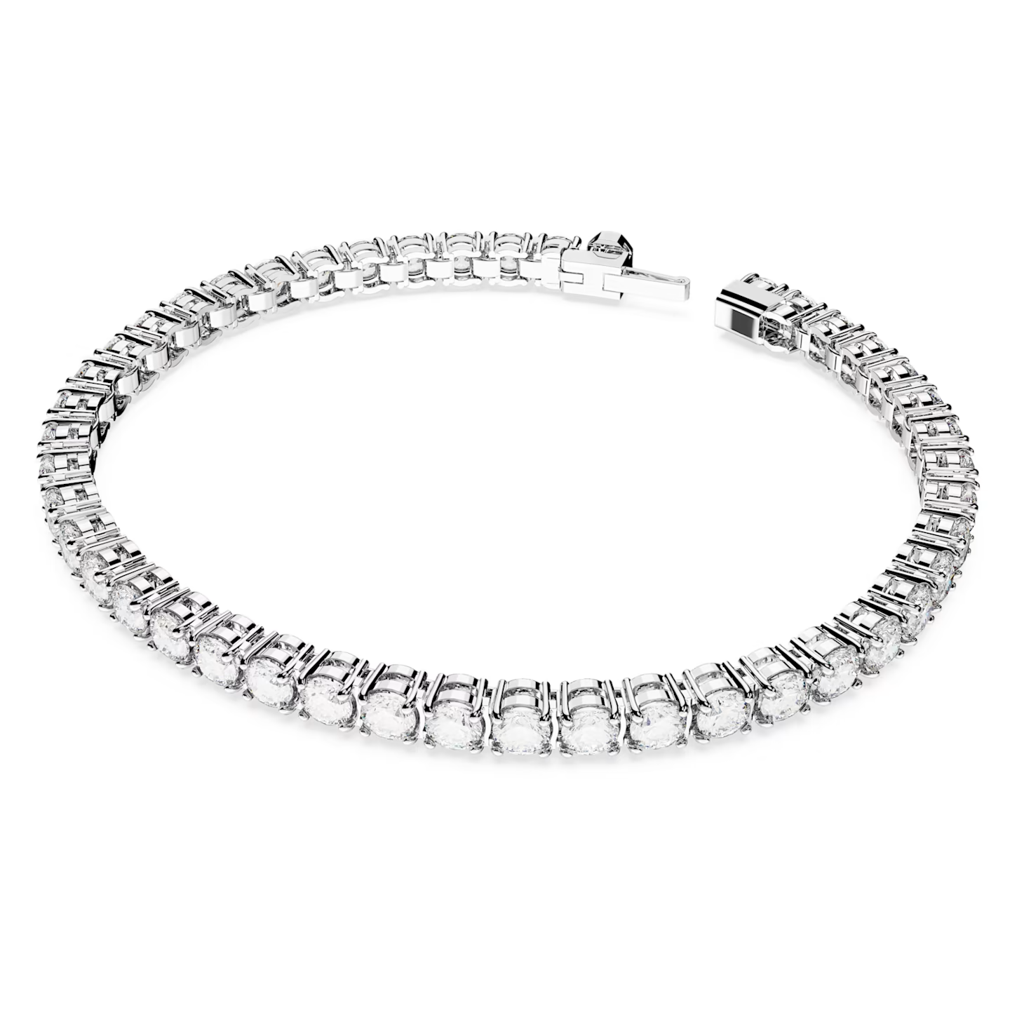 Swarovski Matrix armband Tennis round cut Zilverkleurig, Wit (L) 5648938