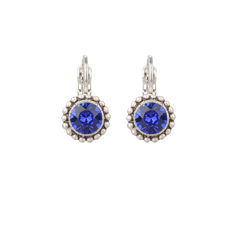 Camps & Camps Zilverkleurige oorbellen - Saffier 1A438 SA