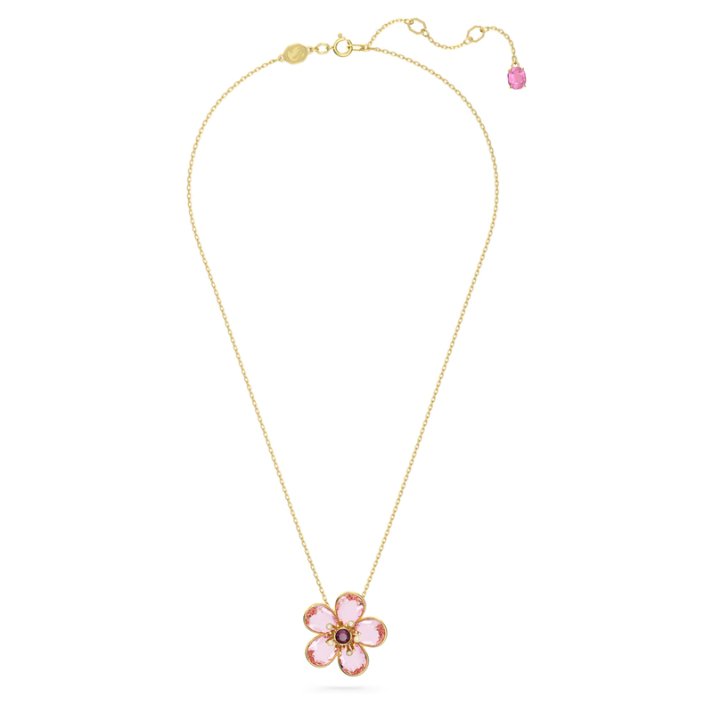 Swarovski Florere ketting met hanger Bloem Goud/Roze (S) 5657875