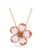 Swarovski Florere ketting met hanger Bloem Goud/Roze (S) 5657875