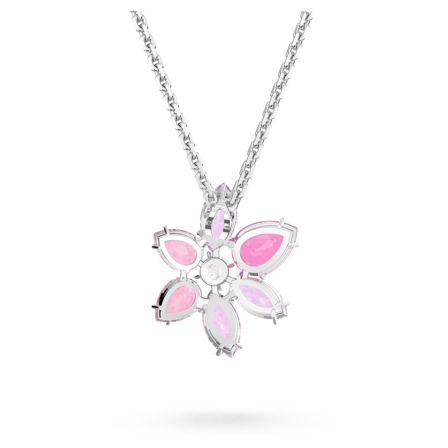 Swarovski Gema ketting met hanger Bloem Zilverkleurig/Roze 5662493