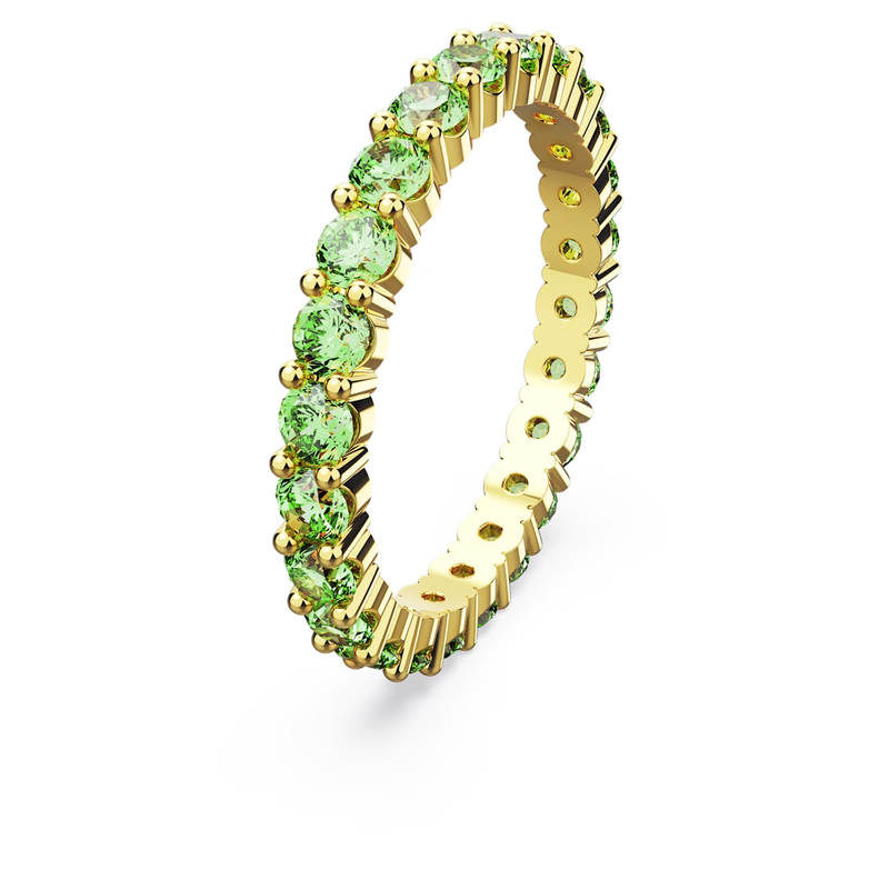 Swarovski Matrix ring Ronde vorm   Goud/Groen