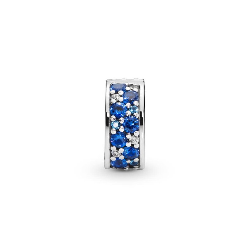 Pandora Blauwe Pavé Clip Bedel 791817NSBMX