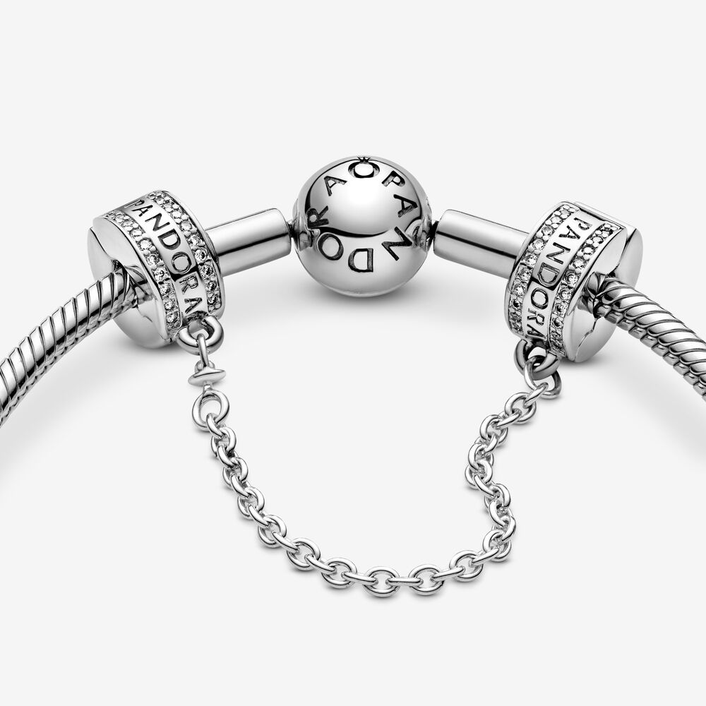 Pandora Pandora Logo Veiligheidsketting Clip 792057CZ