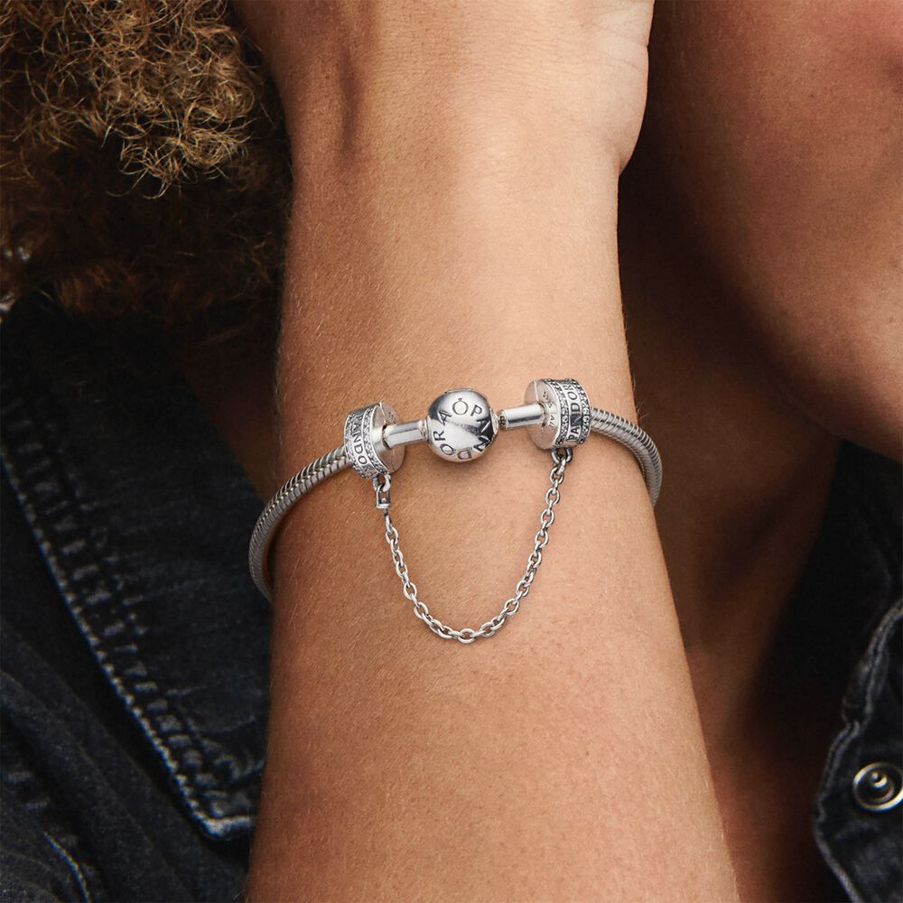 Pandora Pandora Logo Veiligheidsketting Clip 792057CZ