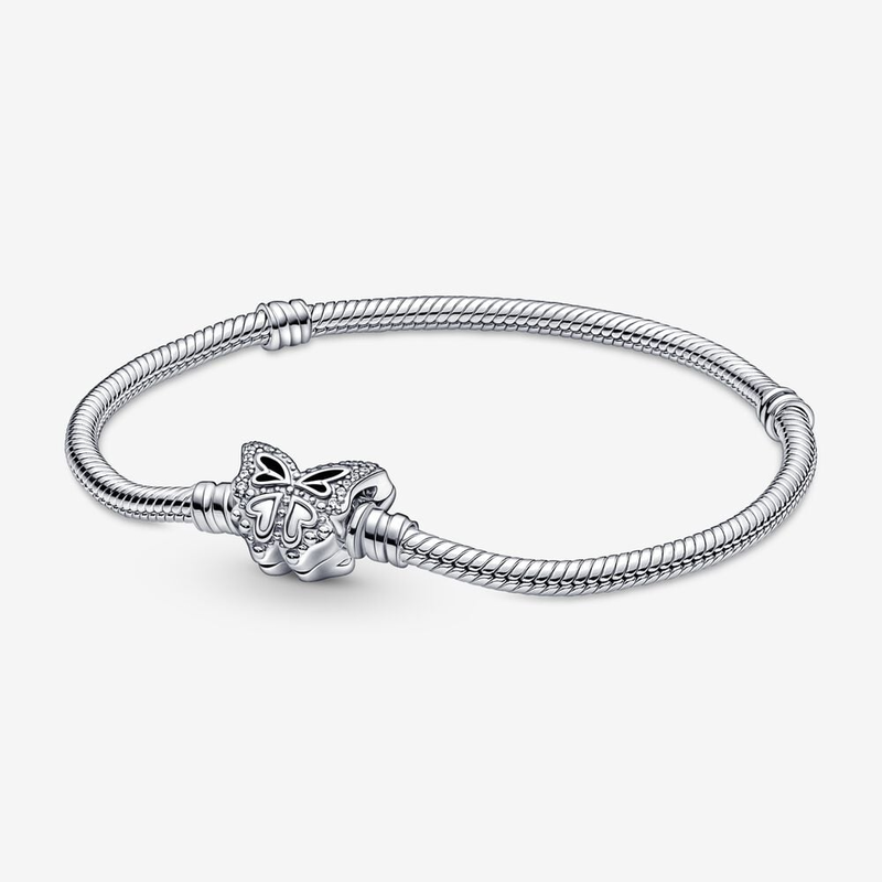 Pandora Pandora Moments Snake Chain Armband met Vlindersluiting 590782C01