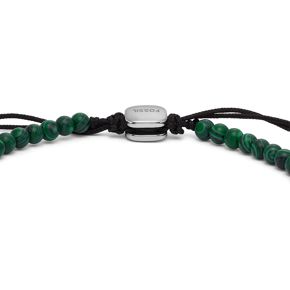 Fossil Stalen armband - Beaded (Malachiet Groen) JF04415040