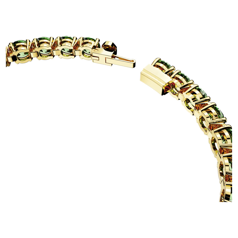 Swarovski Matrix armband Tennis round cut Goudkleurig/Groen (M) 5658849