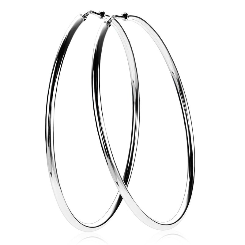 Zinzi Zilveren oorbellen - Ring 55 x 2 mm ZIO437
