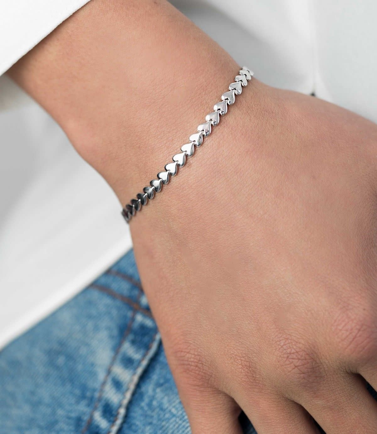 Zinzi Zilveren armband - Hartjes ZIA1798