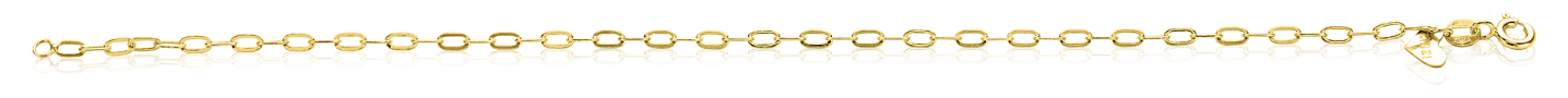 Zinzi Gold 14K Gouden armband - Ovale Schakels (18 cm) ZGA291