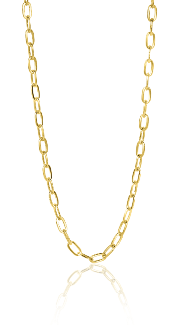 Zinzi Gold 14K Gouden ketting - Ovale Schakels (43 cm) ZGC291