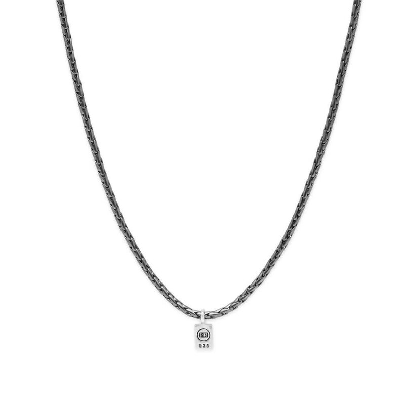 Buddha to Buddha George XS ketting Black Rhodium Silver 718BRS 60CM