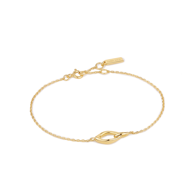 Ania Haie Making Waves armband - Wave Link Gold Goldplated B044-01G